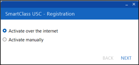 SmartClass Activation over the Internet